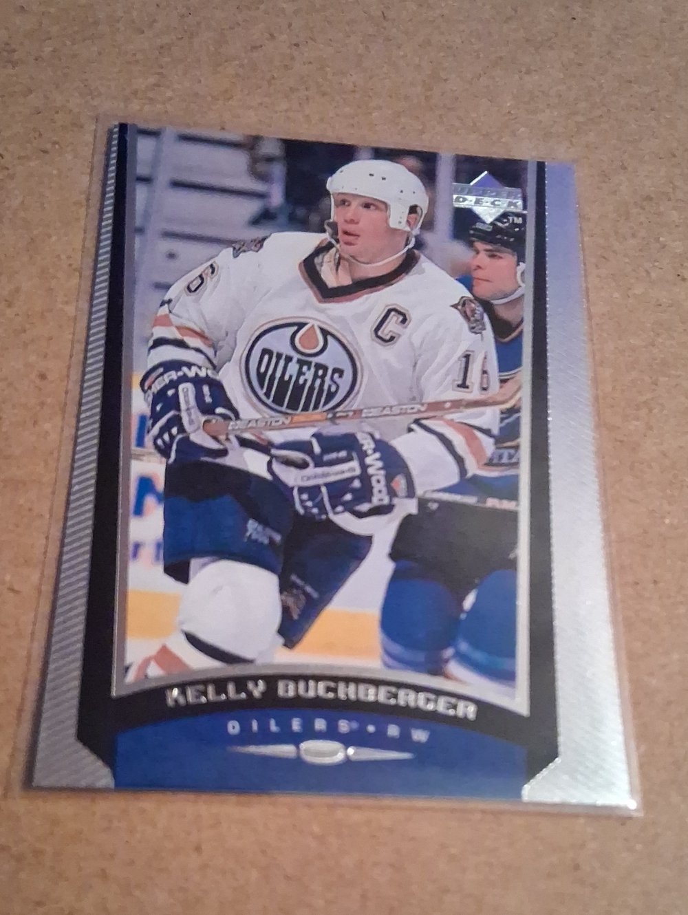 Oilers Trading Card - Blue and White Hockey Card